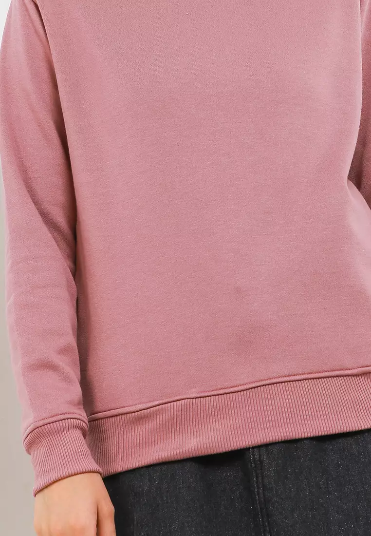 Cotton Well Sweater with Hidden Pocket Deep Mauve | Jaket Tebal dengan Kantong Tersembunyi Berry