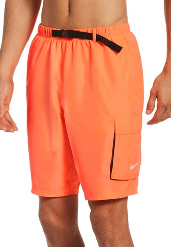 Nike orange Nike Swim Men's Belted Packable 9" Volley Short 904E0US2CD7D81GS_1