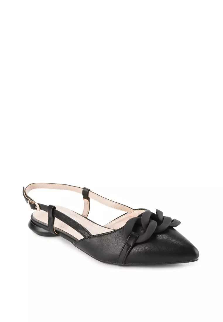 FERNANDA J2384-1 SLINGBACK SHOES BLACK
