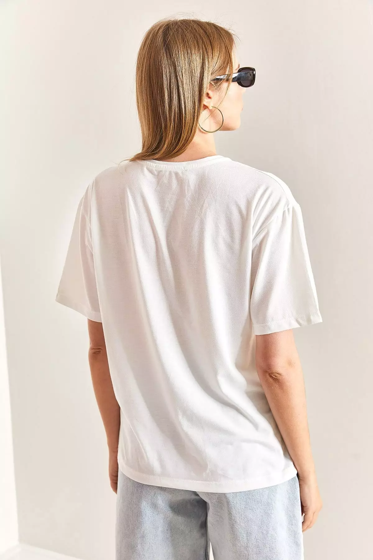 Women's Patterned Combed Cotton Tshirt