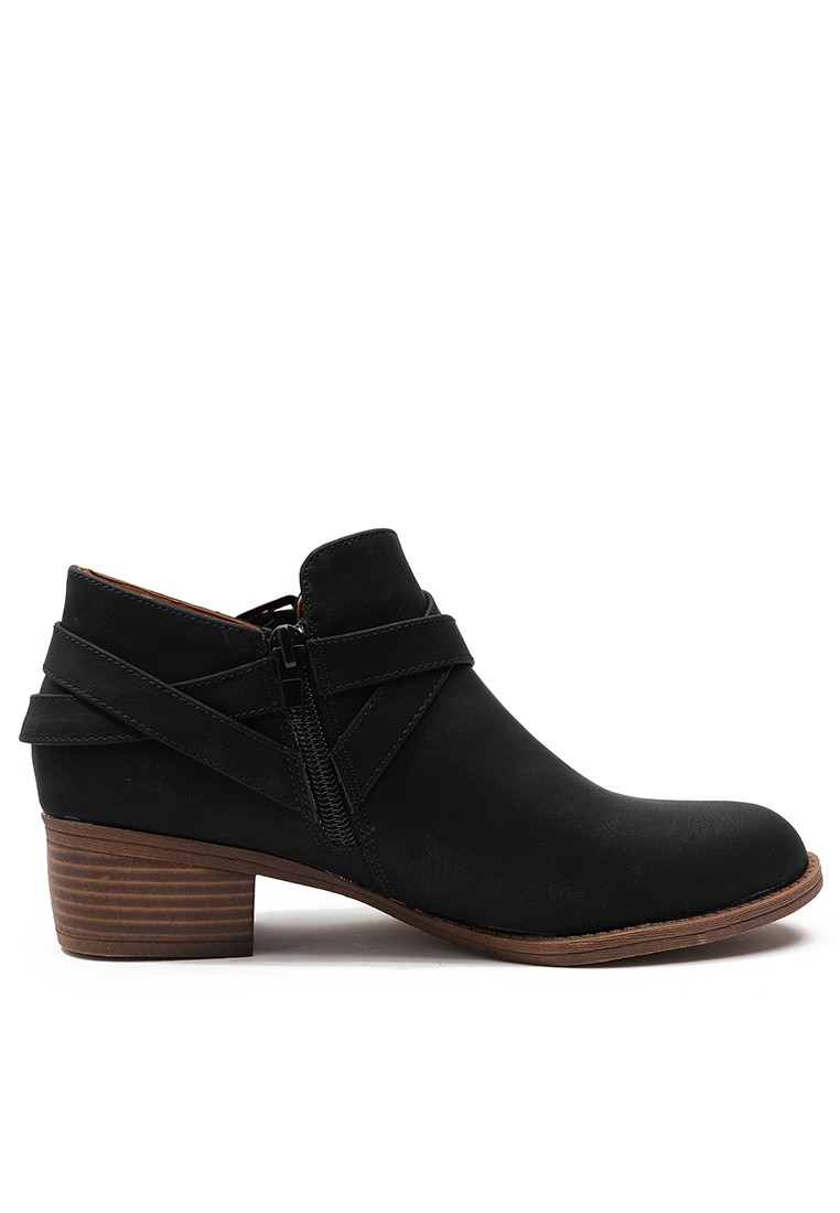 4.5CM Frosted Faux Leather Ankle Boots WTY-Y2077-1