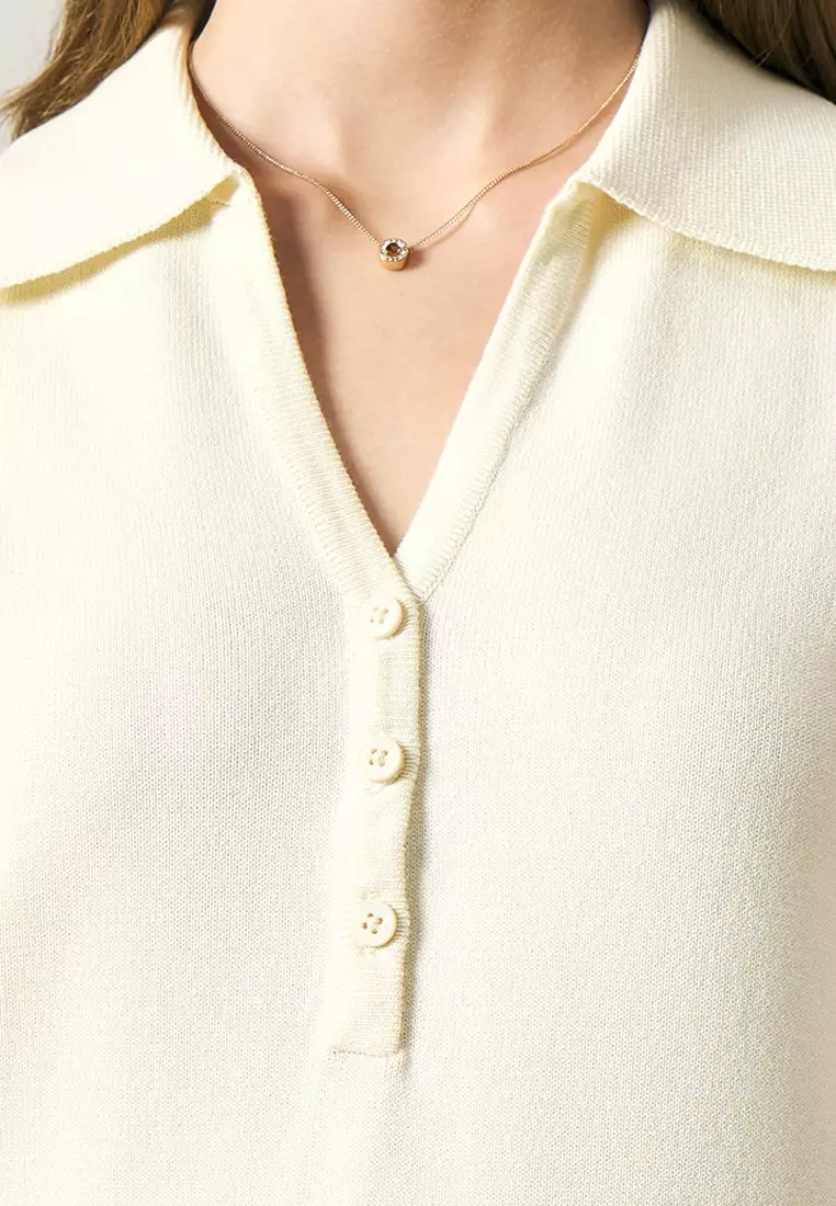 Y-Neck Sleeveless Polo