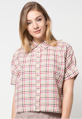 Checkered shirt in BROWN