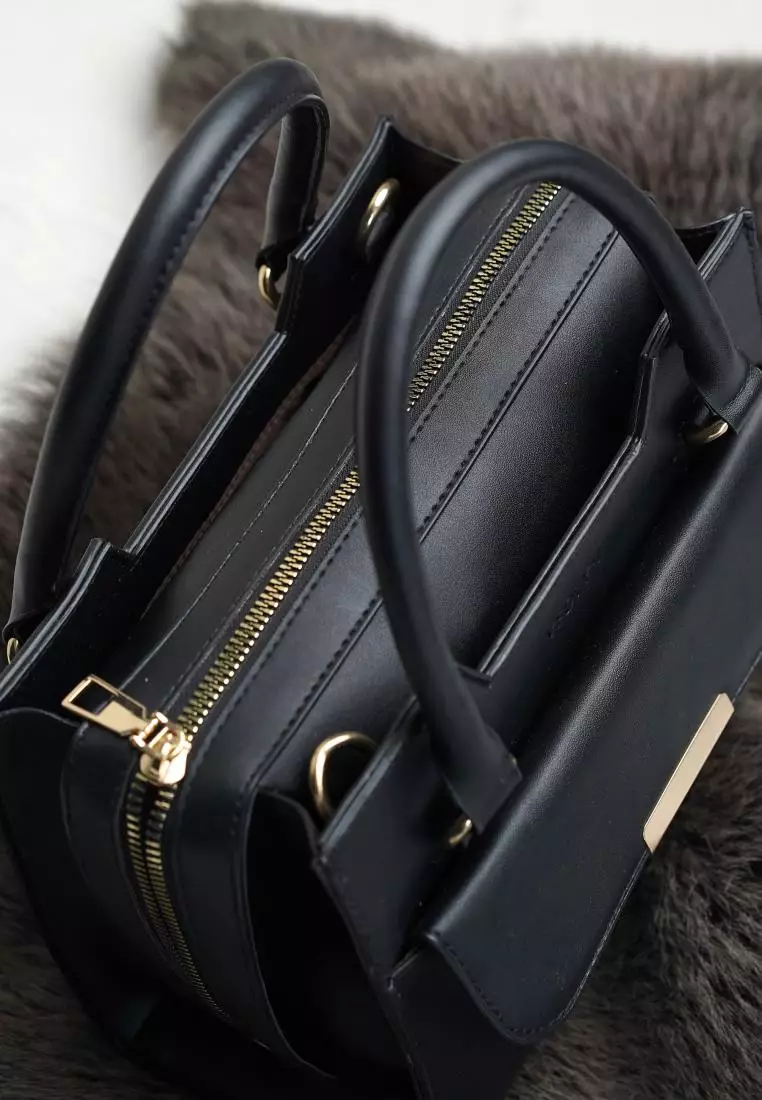 Vedlyn Marlene tas wanita terbaru model top handle bag dan slingbag - Black