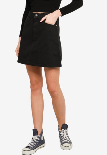H&M black A-Line Skirt 0D6FAAA027364EGS_1