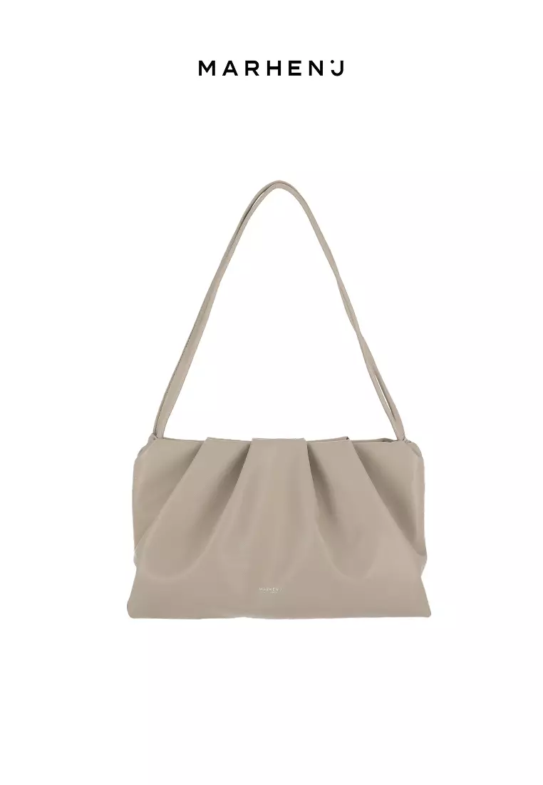 SABRINA Vegan Leather Shoulder Bag Oatmeal