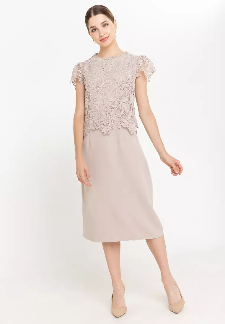 Buy BADOMODA Ceriza Midi Lace Top Twofer Dress 2026 Online | ZALORA  Philippines