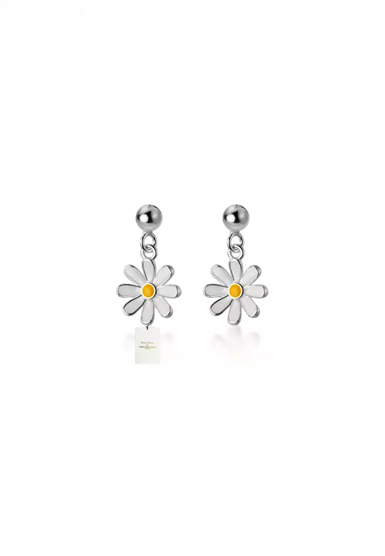 925 Silver Daisy Earrings JW AR-G6787