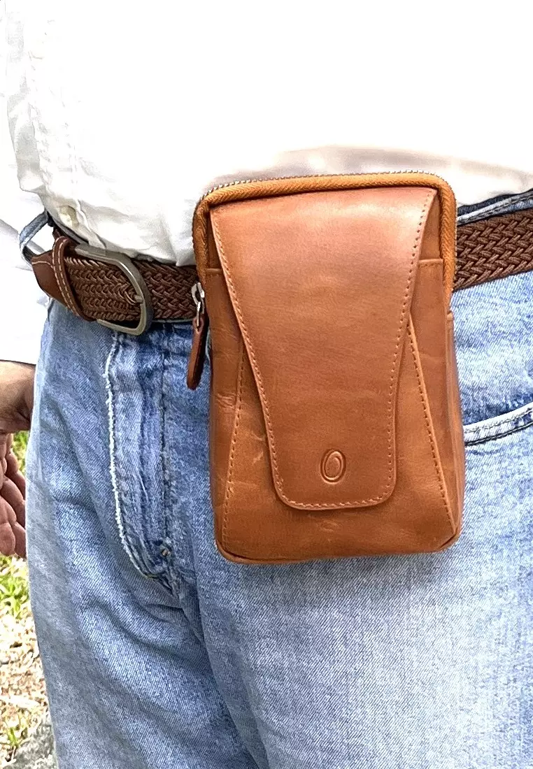 chiiiibag】Shrink Leather Waist Bag 美品✨