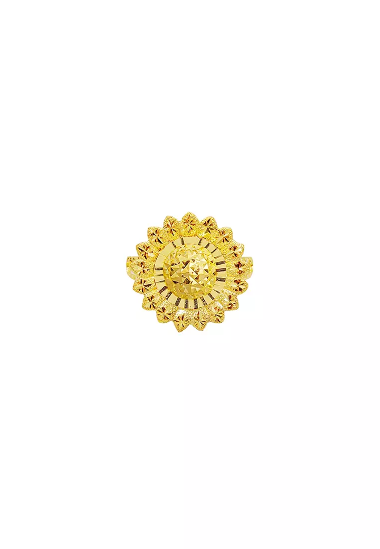 MJ Jewellery 375/9K Gold Sunflower Ring C11
