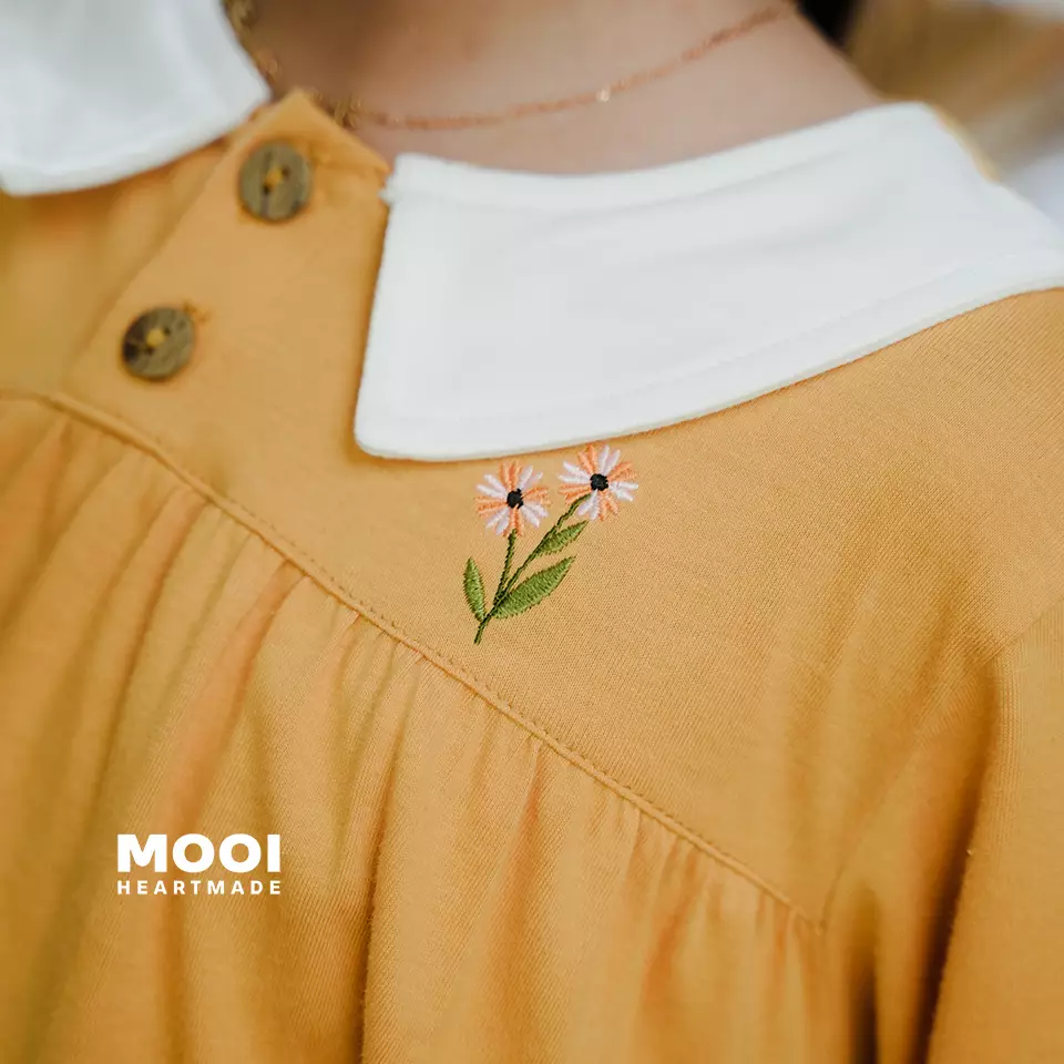 Mooi Atasan Anak Perempuan Sophia Top - Coral Flower