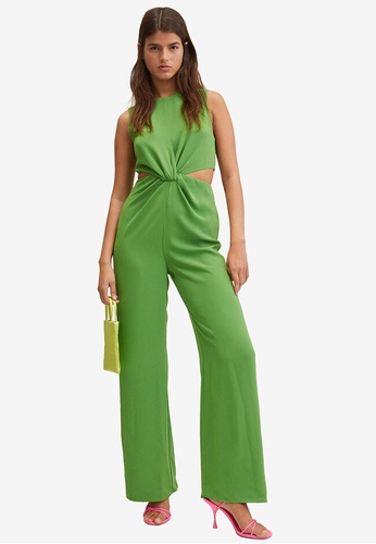 Mango green Knot Cut Out Jumpsuit 99CCAAA44ADF56GS_1