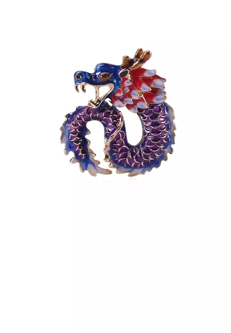 Chinese dragon brooch on sale