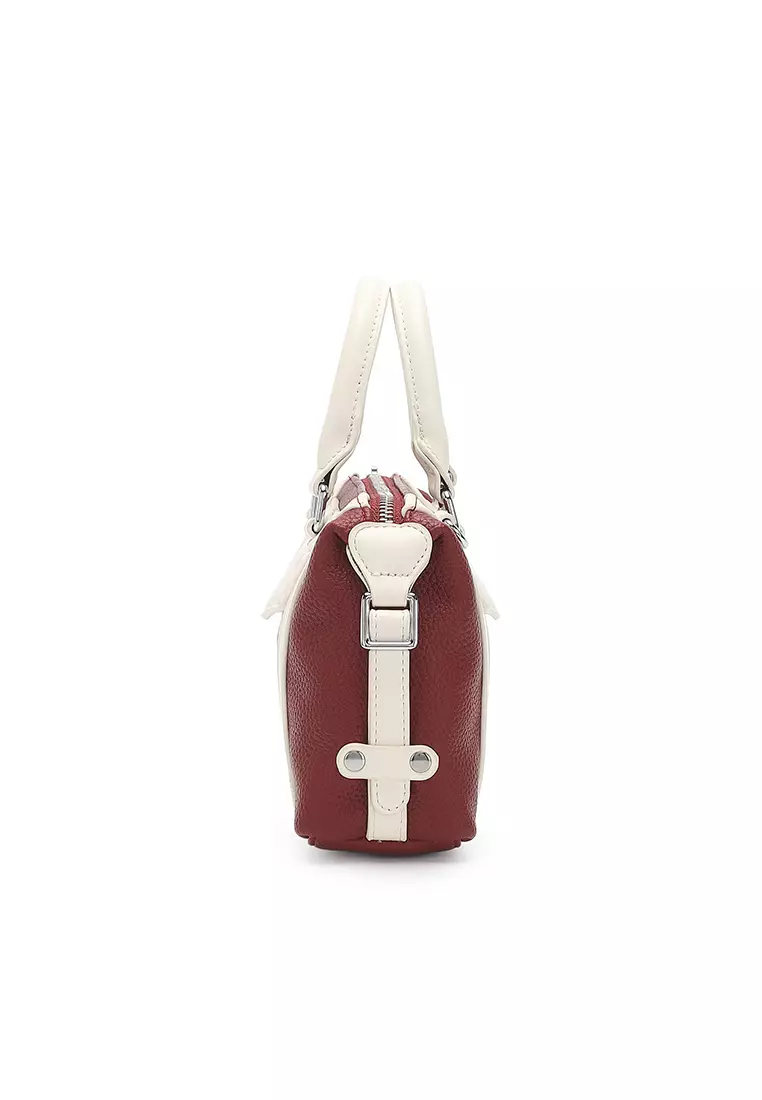 Women's Top Handle Bag / Sling Bag / Crossbody Bag / Shoulder Bag - Wine Red