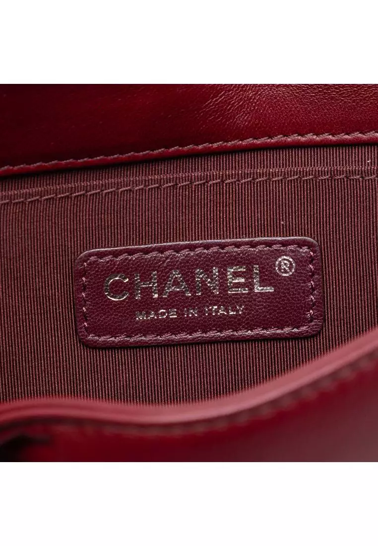 Pre-Loved Chanel Lambskin And Acrylic Boy Brick Horizontal Flap