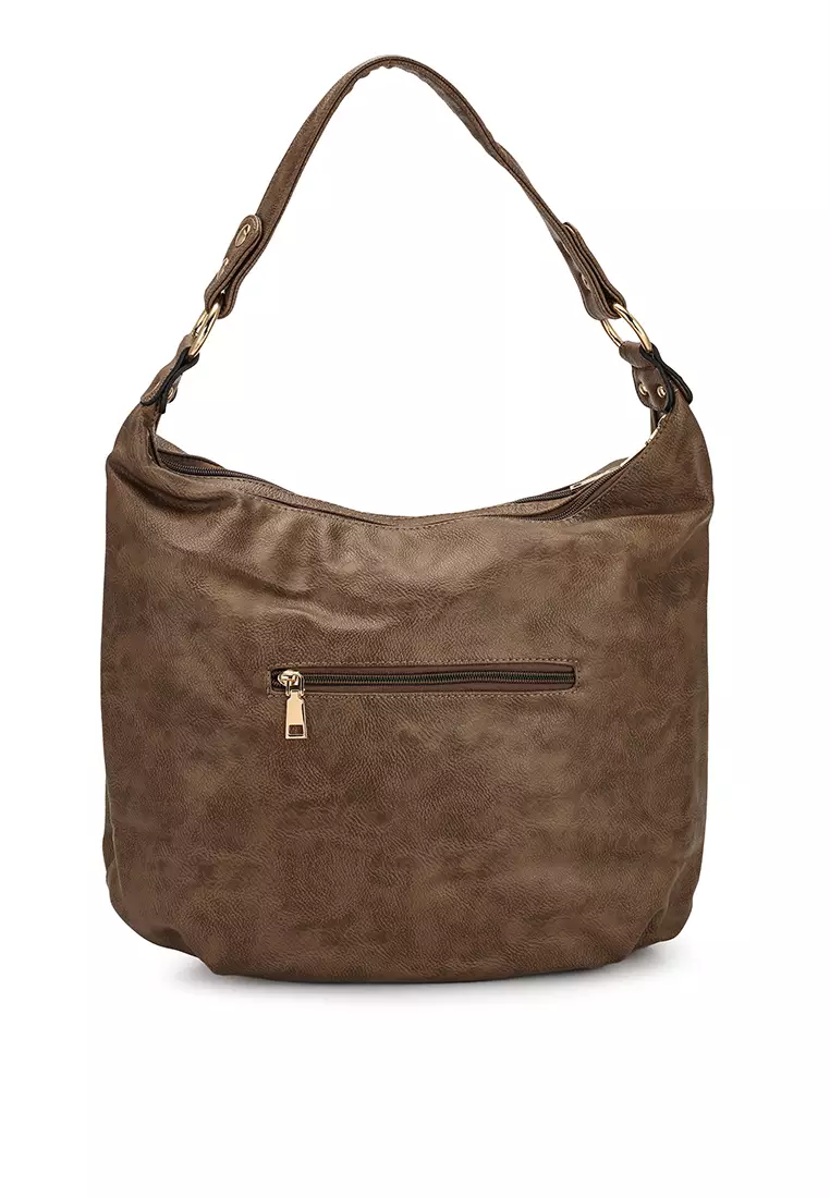Faux leather hobo bag hotsell