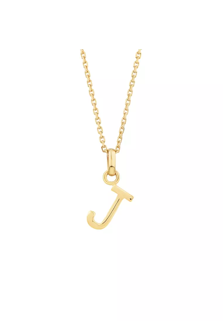 Buy Michael Hill J Initial Pendant in 10kt Yellow Gold 2024 Online