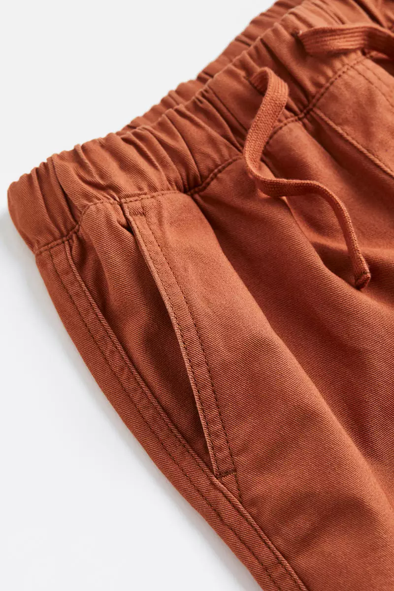 H&m cotton hot sale twill joggers