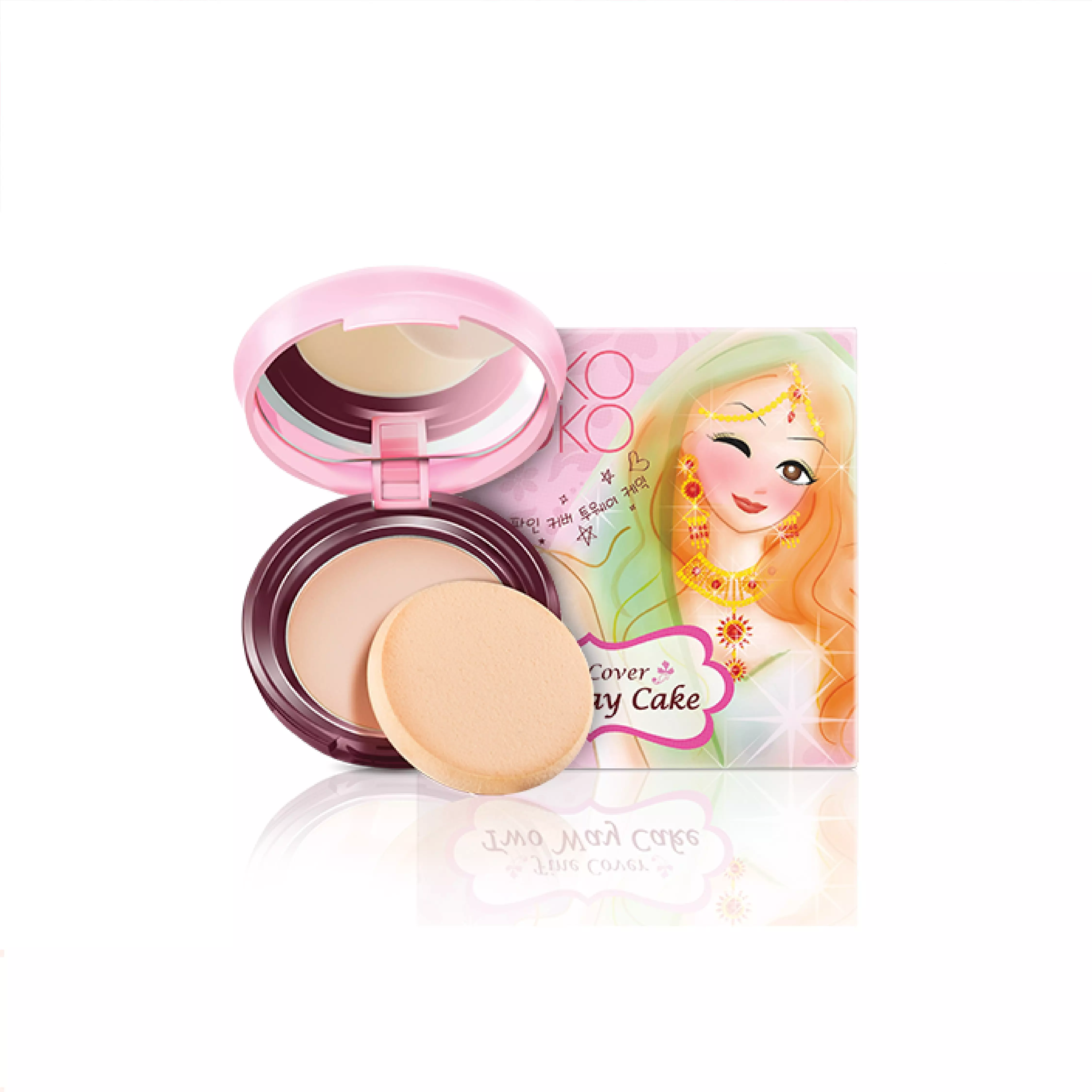 Moko Moko Fine Cover Two Way Cake - Natural