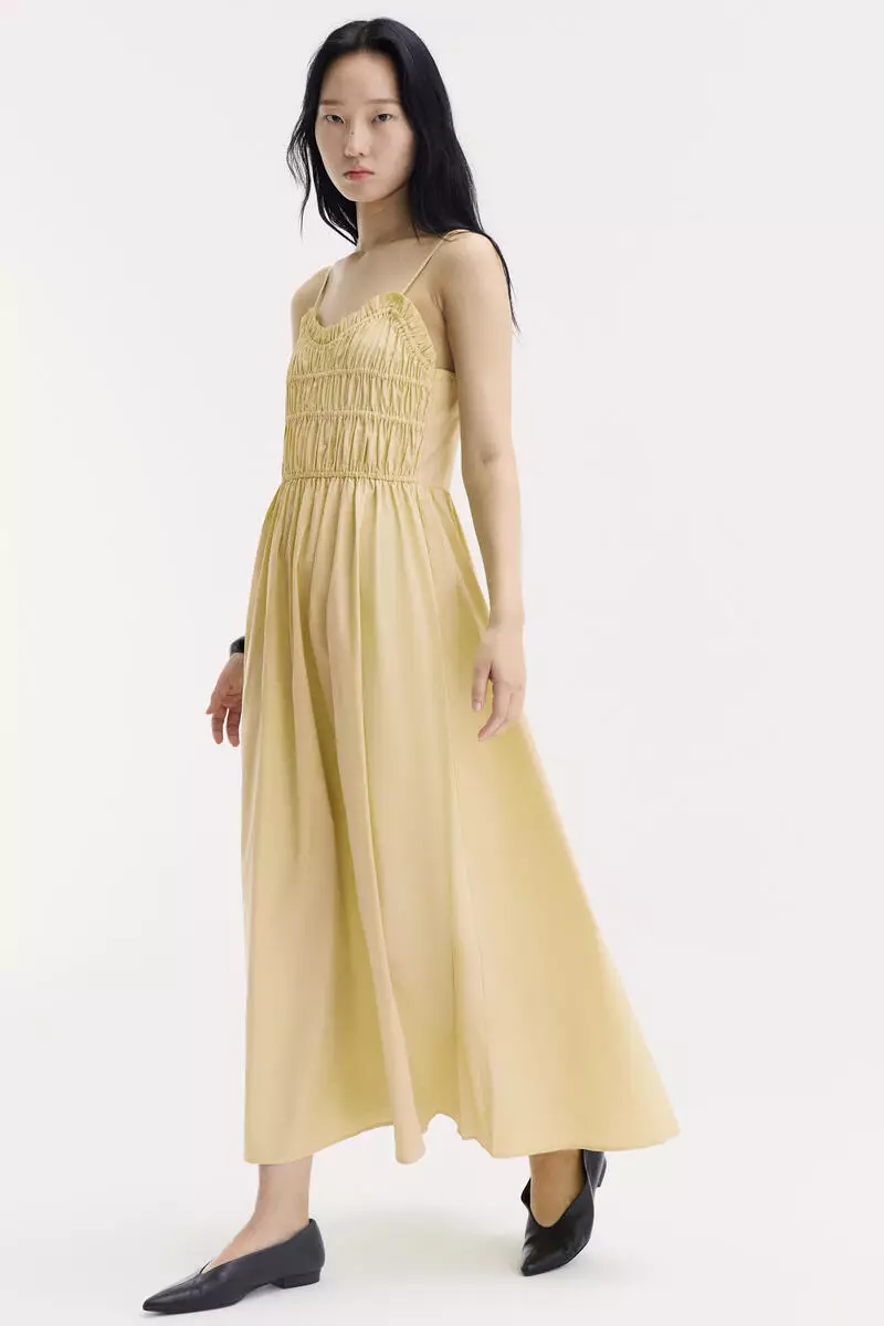 Ruched strappy dress