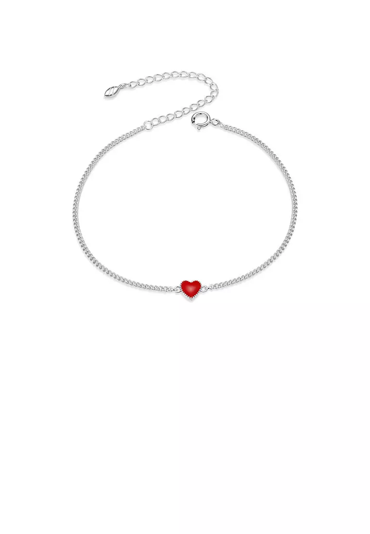 Red and hotsell silver bracelet