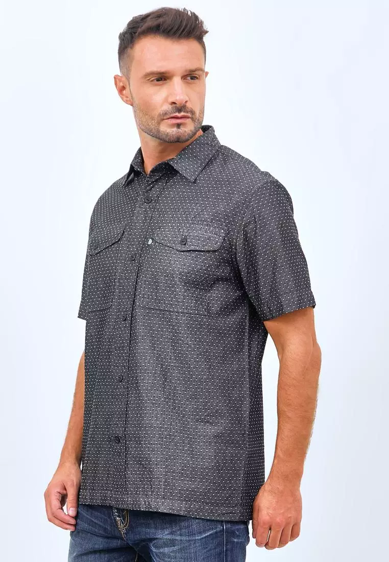 Used 1968 - Arlie Kemeja Pria Lengan Pendek Black