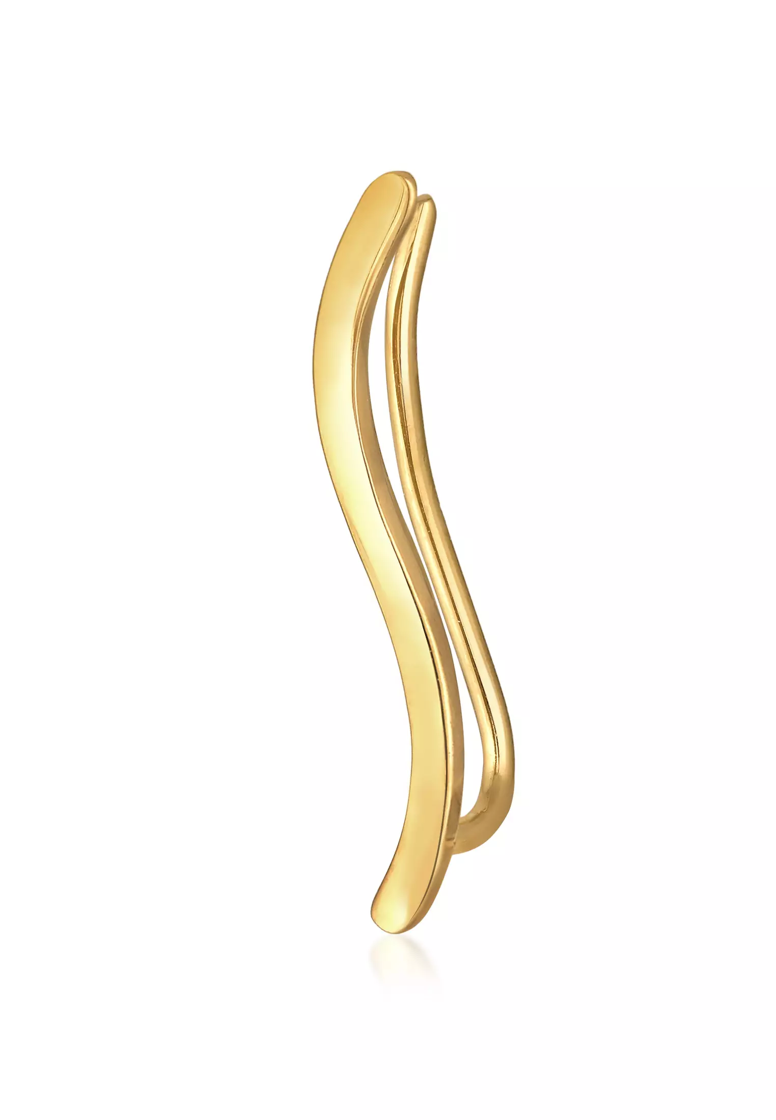 Earrings Earclimber Ear Clips Curved Gold Plated