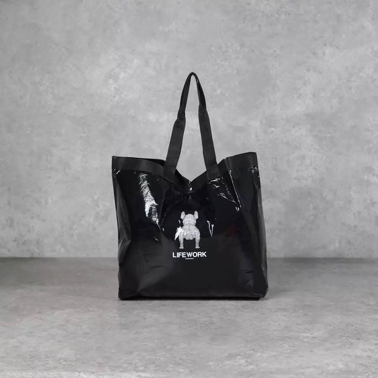 Tas LIFE WORK RADOG WHITE BLACK TOTE BAG 100% ORIGINAL