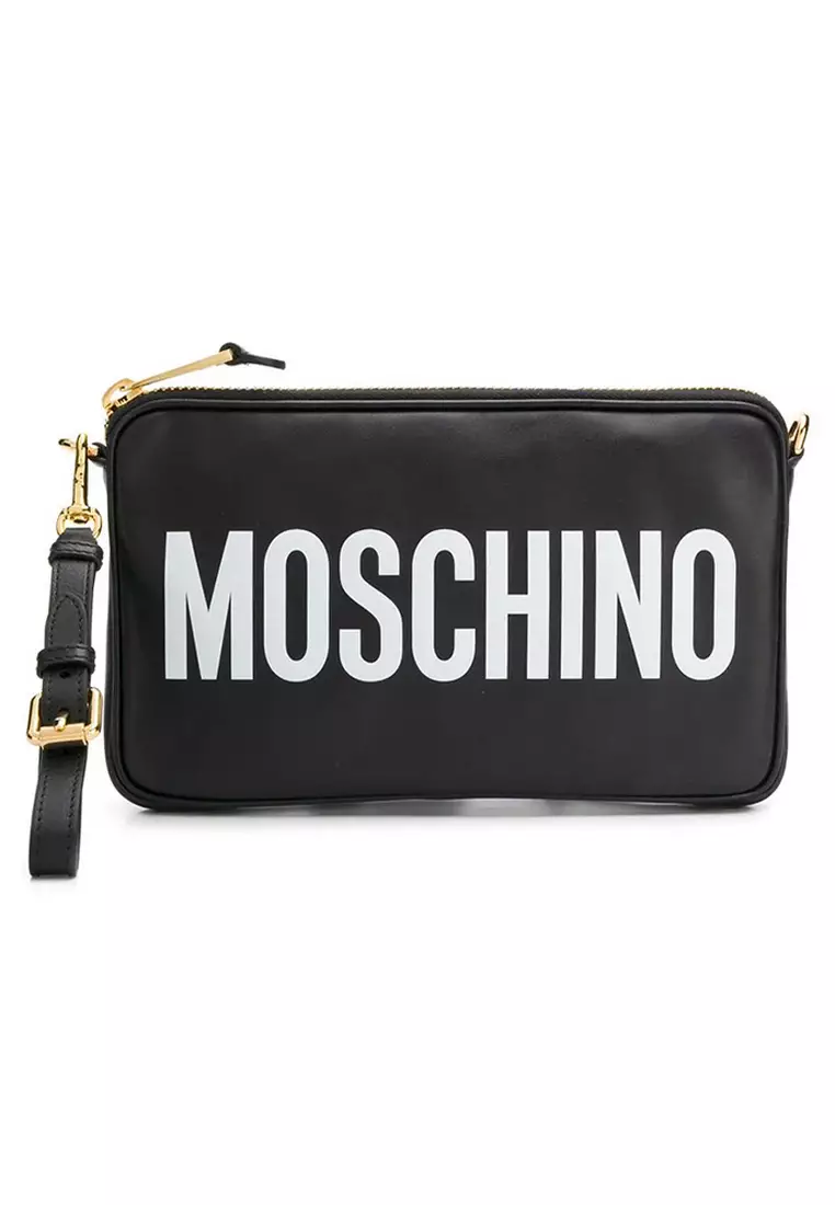 Moschino black clutch store