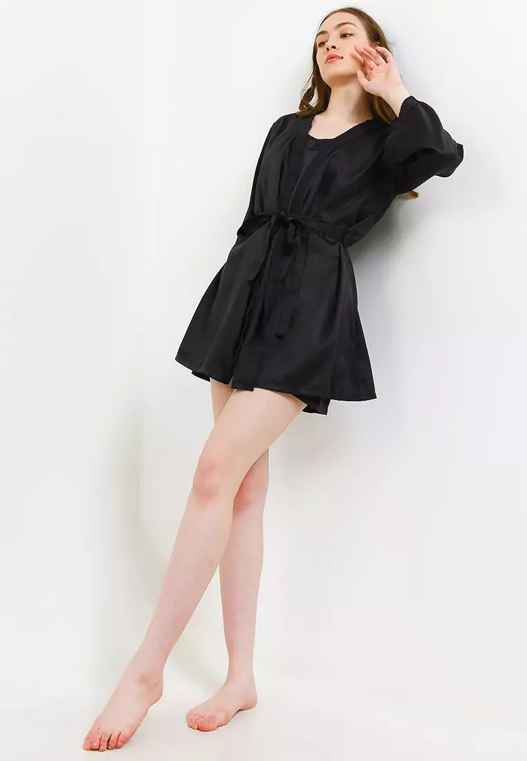 Kimono Satin Silk Set Tanktop Sleepwear