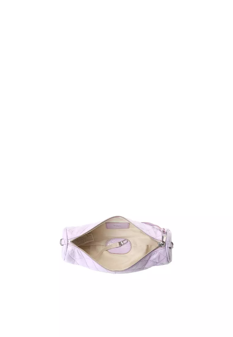 Croissant Barrel Crossbody Clutch Bag - Lilac