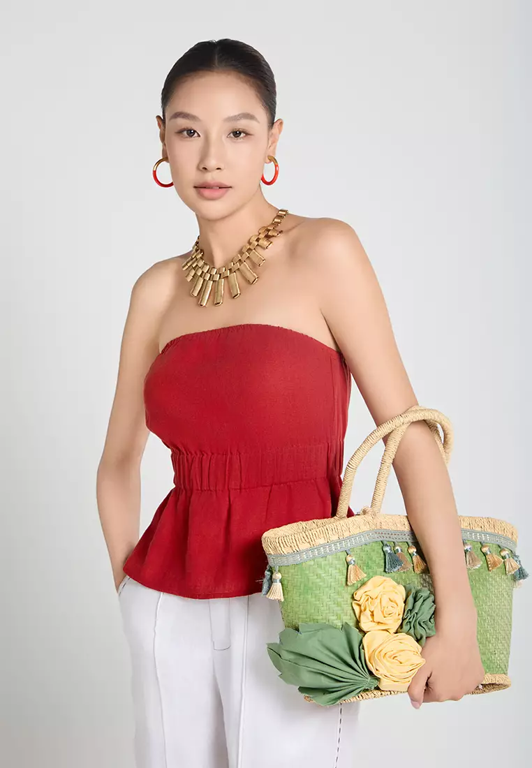 Linen Bustier Top