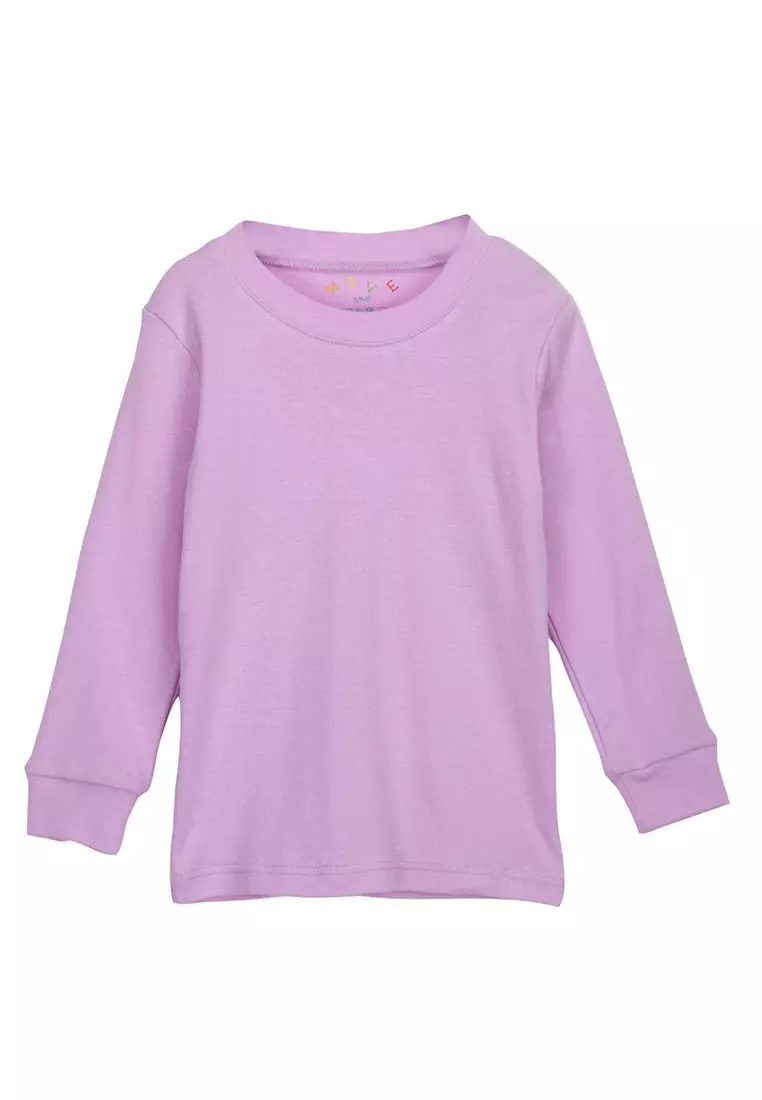 Move Two-Piece Long Sleeves Pajama Set For Girls