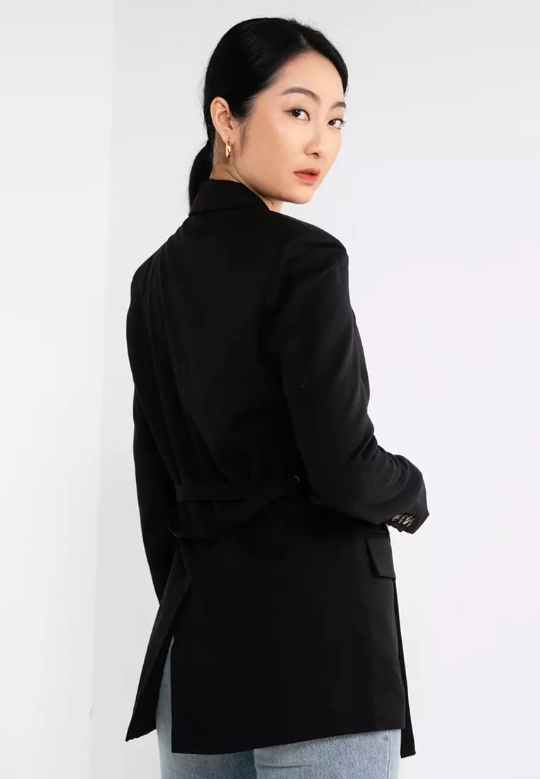 Belted Single Breasted Blazer