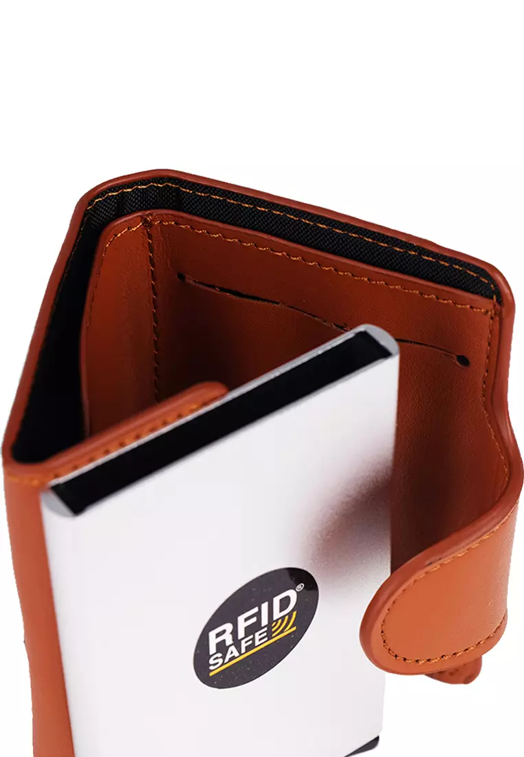 Buy Wharton Wharton Small Leather Metal Compartment Card Holder