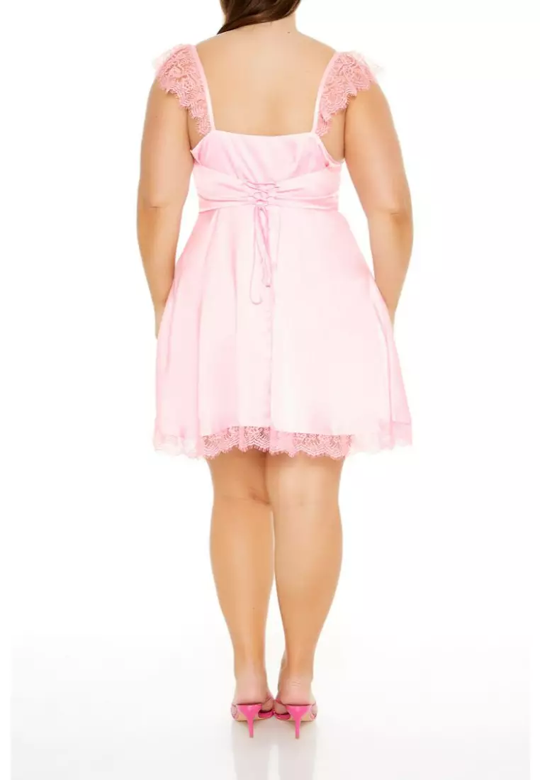 Forever 21 pink satin dress hotsell