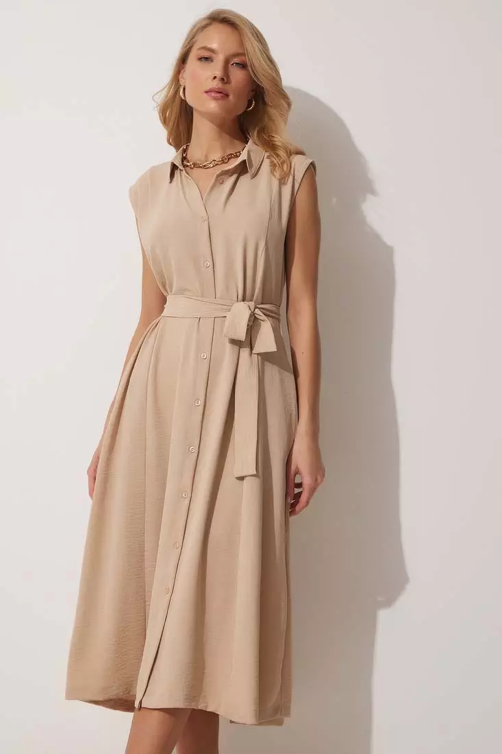 Tie Summer Shirt Dress