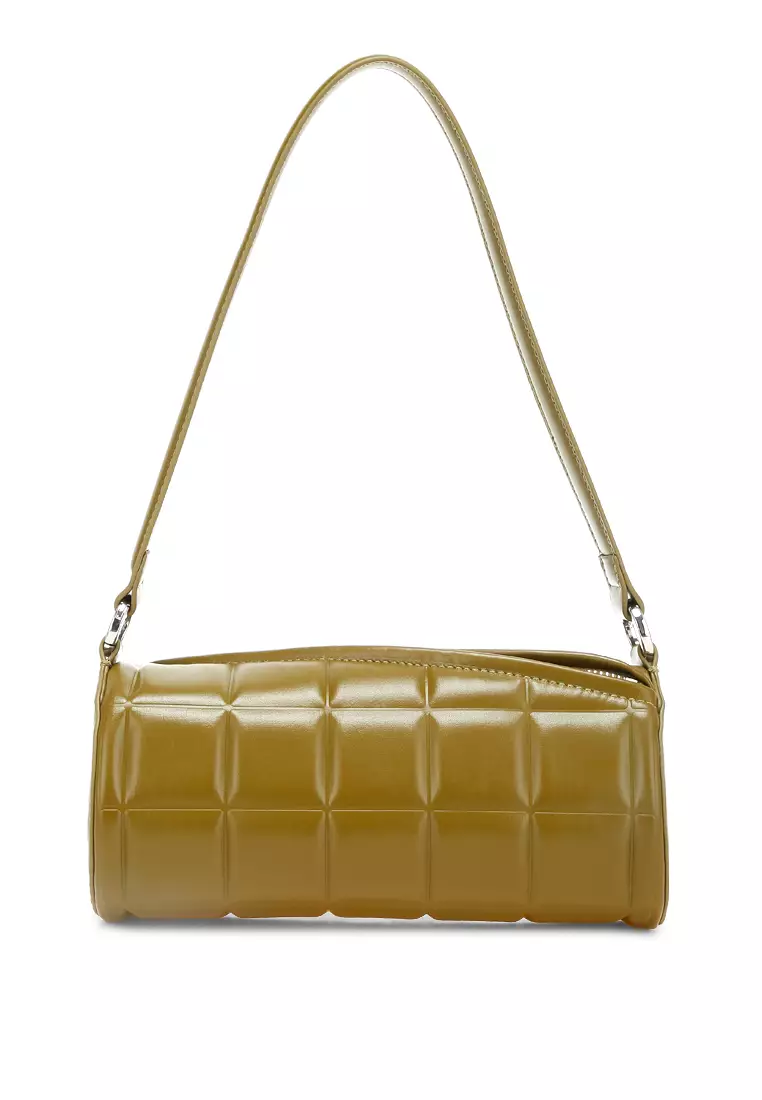 Tas Selempang Bantal Silinder Hijau