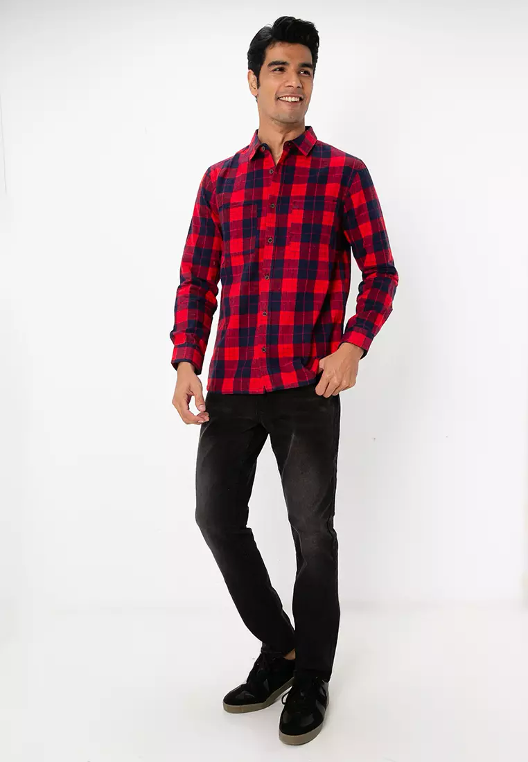 Flannel Plaid Long Sleeves Shirt