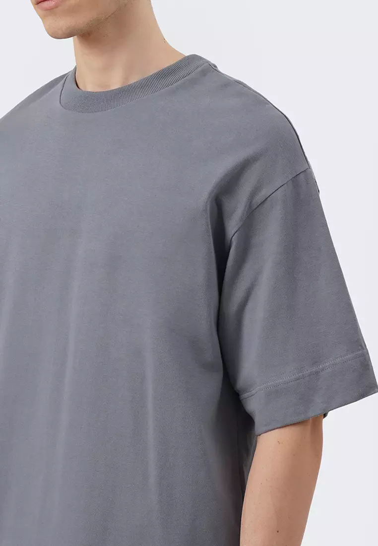 Buy Bocu Men's Oversized T-Shirt with Back Seam Details 2024 Online