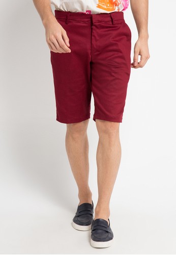 red short pants