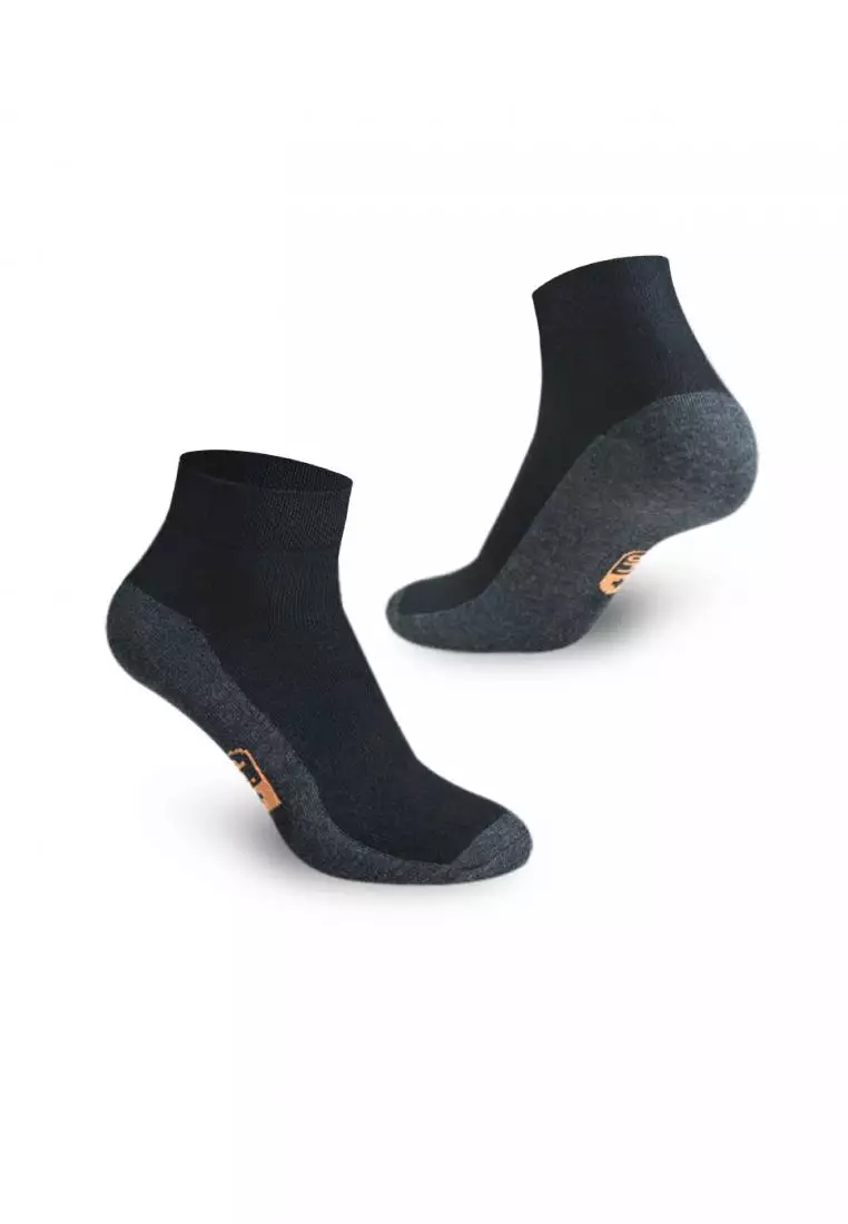 DMCG12 Men's Cotton Lite Casual Ankle Socks - 3 Pairs