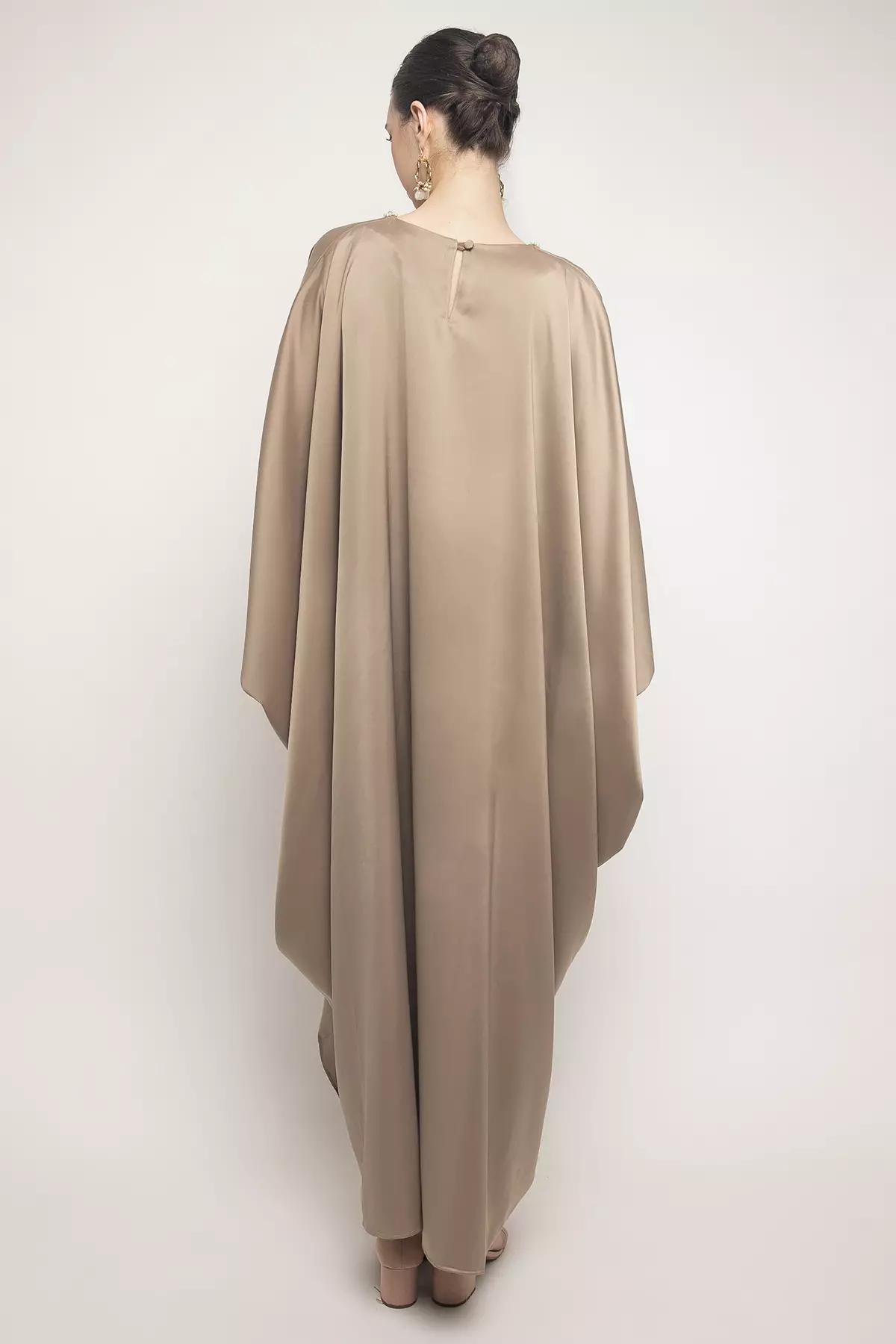 Calla Kaftan Dress in Dark Nude