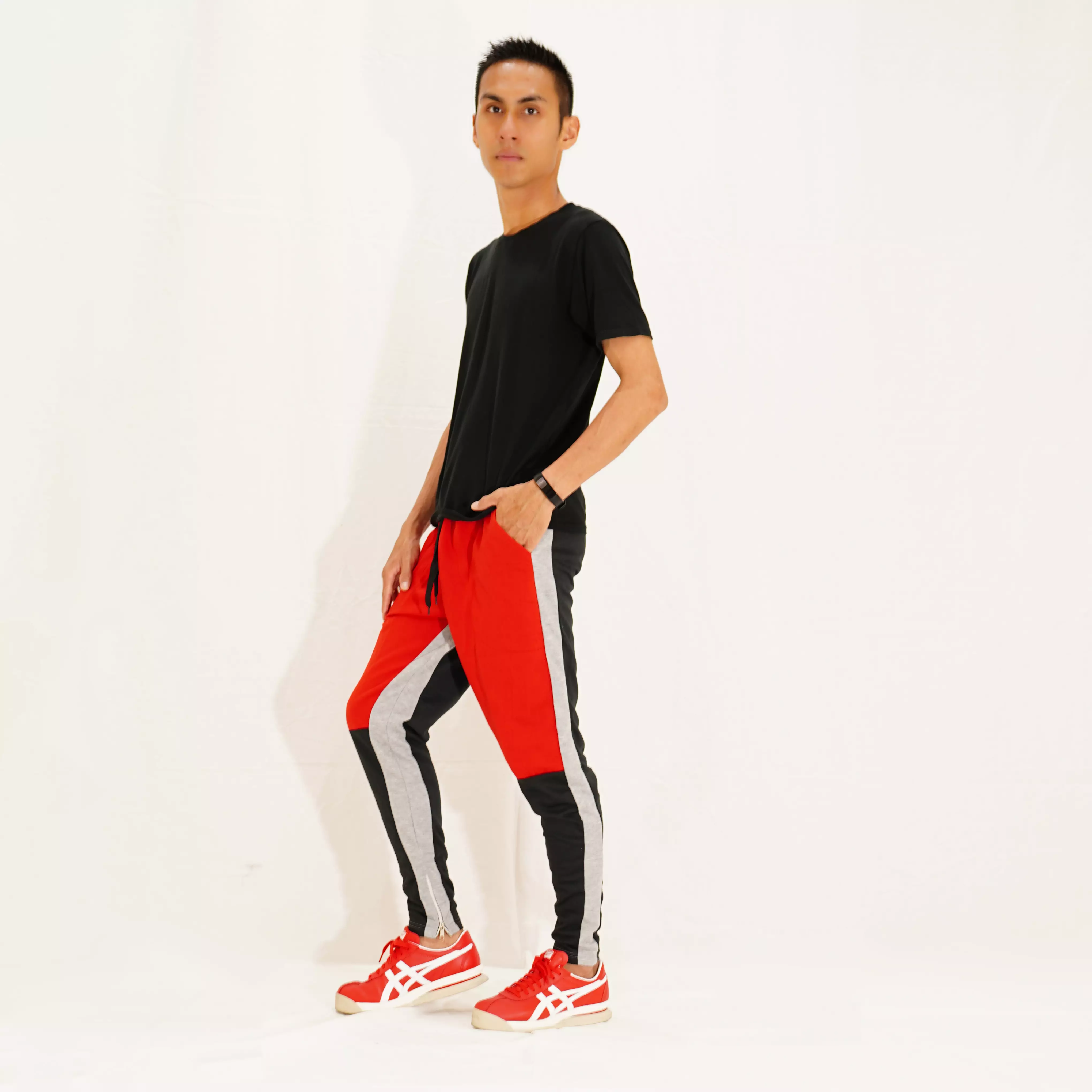 RONALDO Celana Joger Pria Jogger Pants Pria Variasi Warna - MERAH