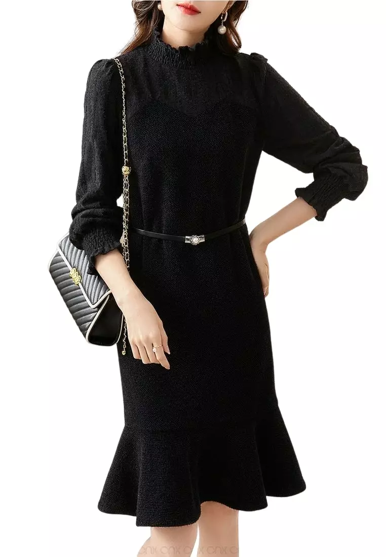 Elegant 2025 turtleneck dress