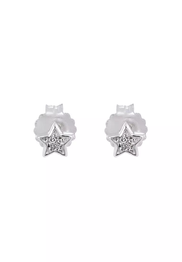 HABIB Round Diamond Earrings in 375/9K White Gold 457190623(WG)