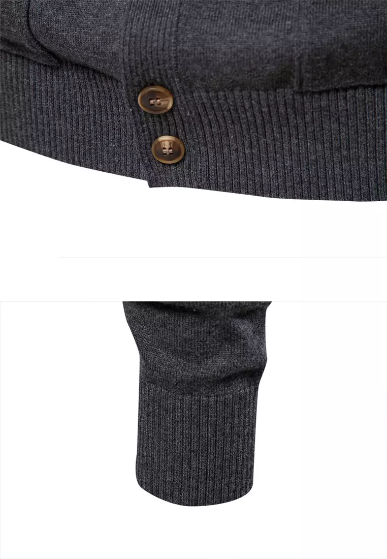 Stand Collar Knitted Cardigan AX-CW61
