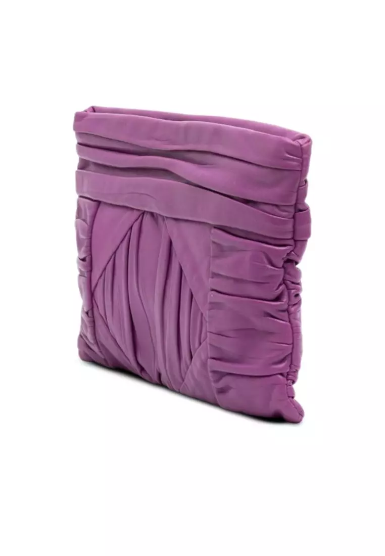 Pre-Loved Prada Pleated Nappa Clutch