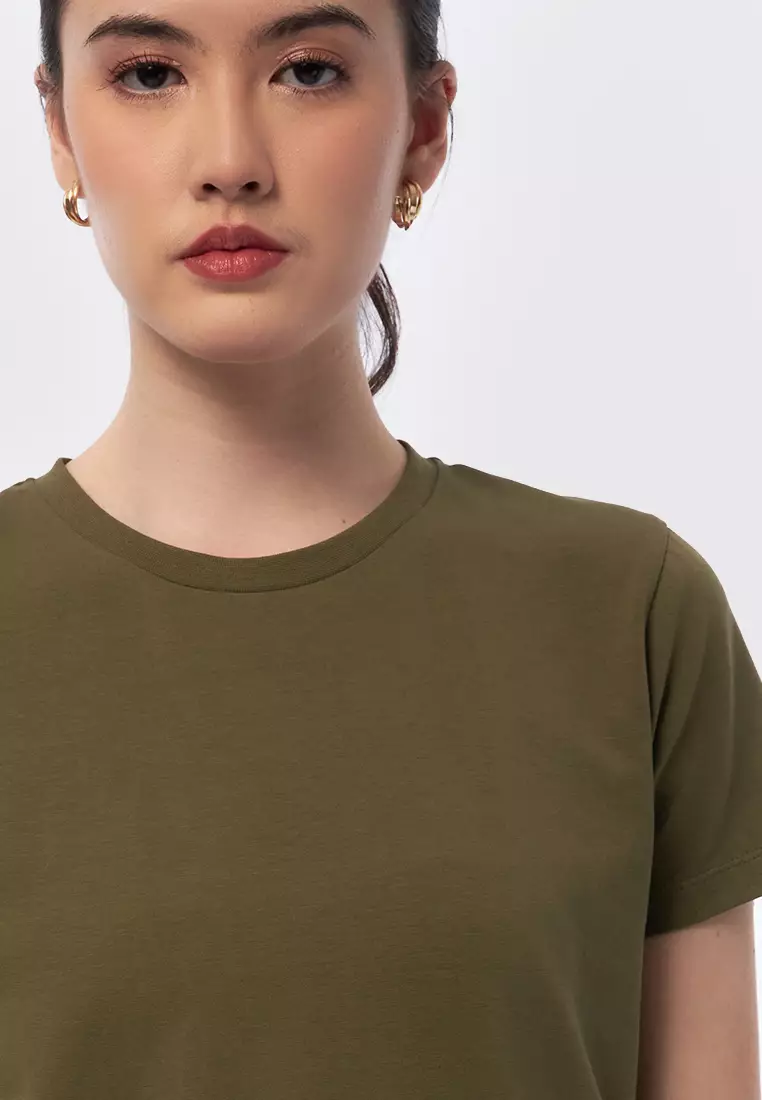Basic Round Neck Cotton T-Shirt