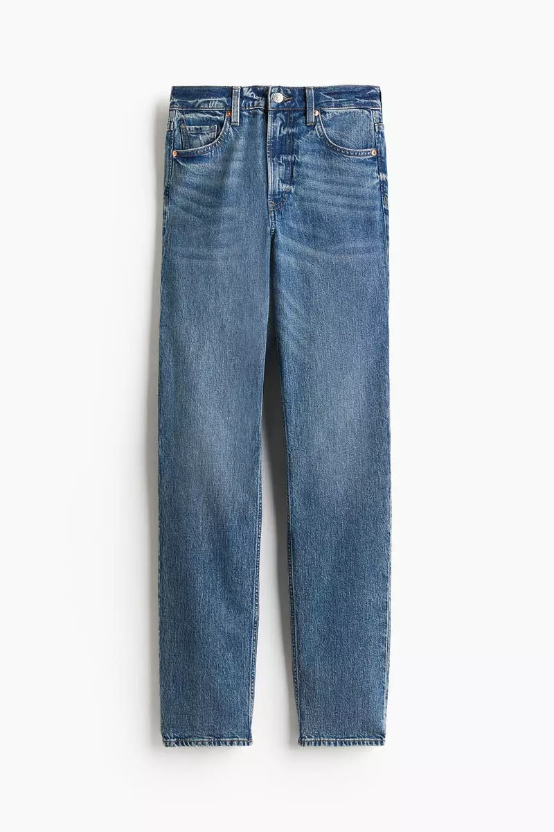 Buy H&M Slim Straight High Jeans 2025 Online ZALORA